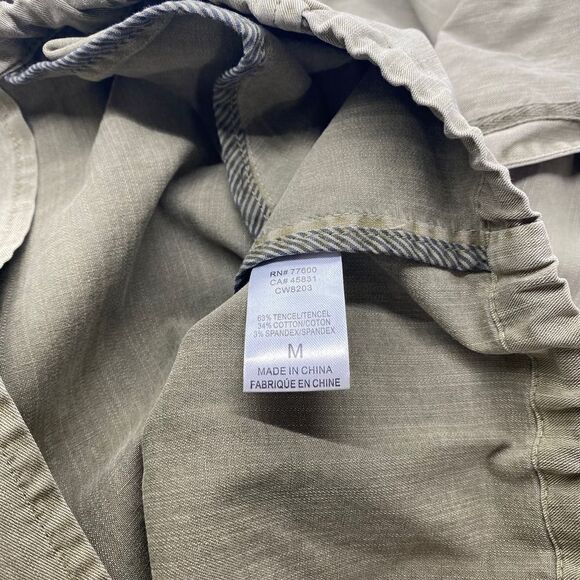 Chaser Women's M Hooded Utility Jacket Army Green Short Full Zip Tencel/Cotton - Picture 11 of 13